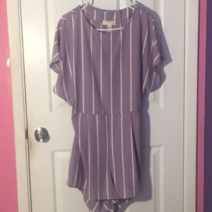 Lavender Romper open lower back